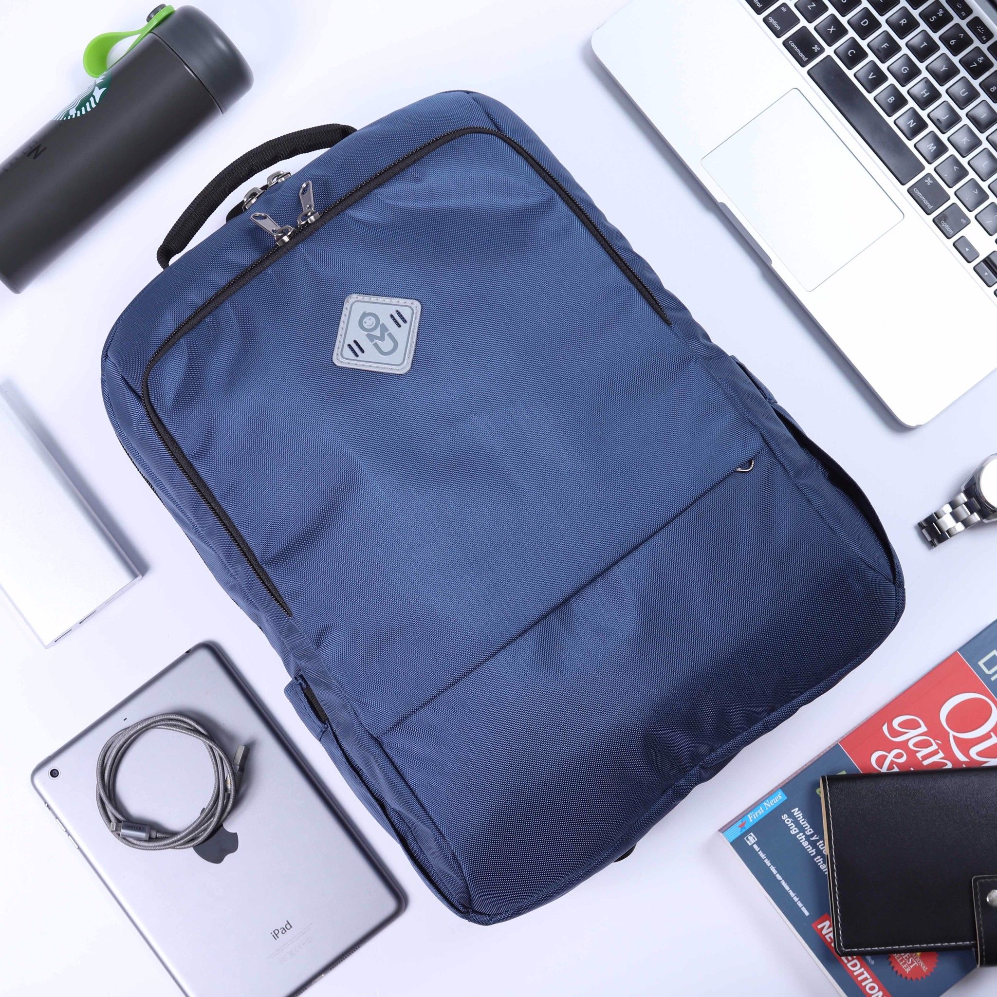  UMO TANO BackPack Navy- Balo Laptop Cao Cấp 