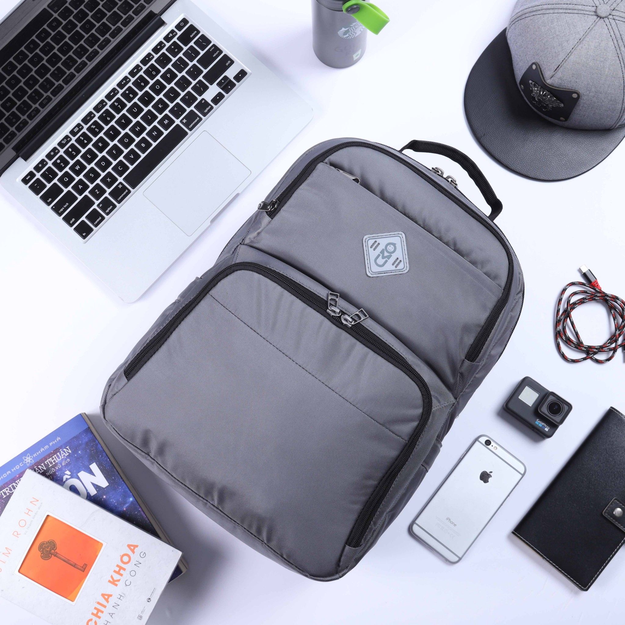 UMO DYNAMIC BackPack Grey- Balo Laptop Cao Cấp