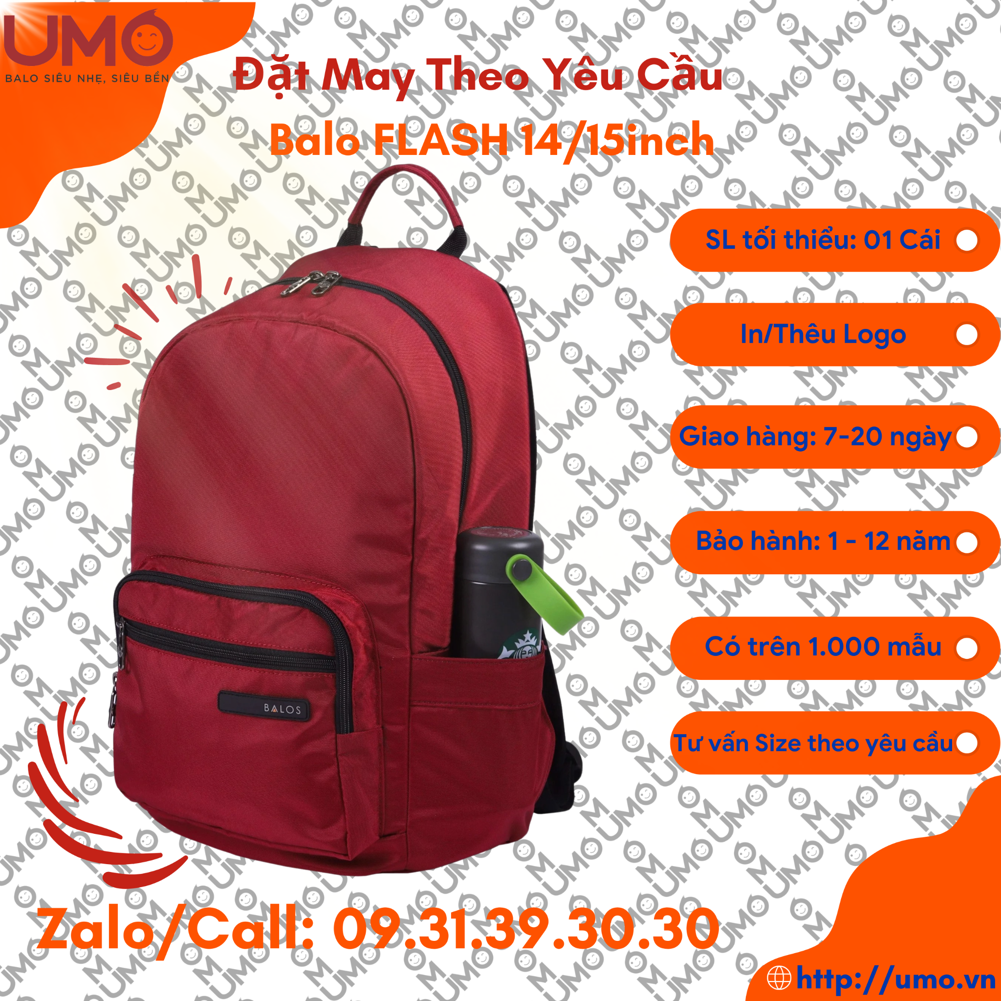 May Balo Theo Yêu Cầu - Balo Logo LB2B973