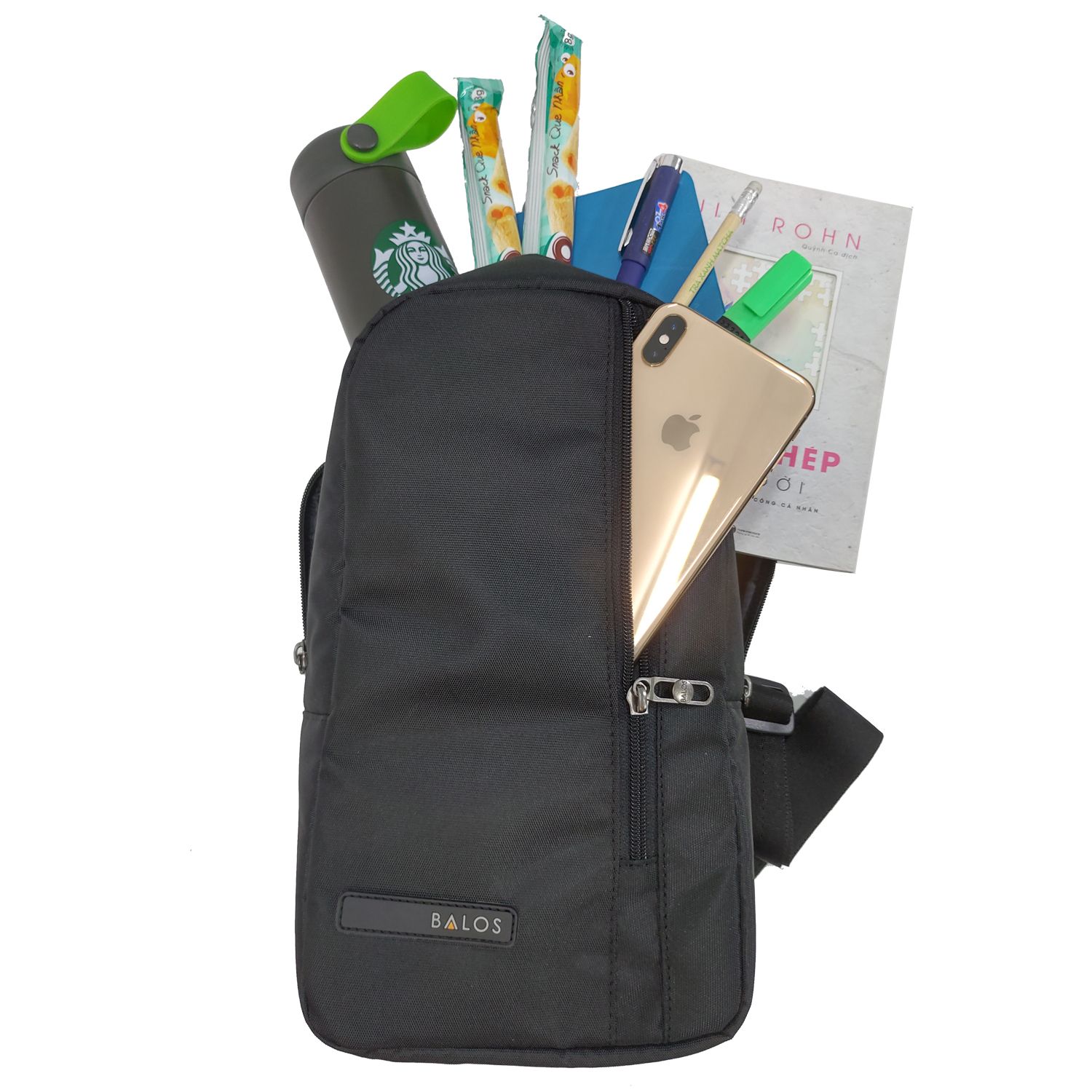 Balos ZEN SLING 5 Black - Balo chéo một quai