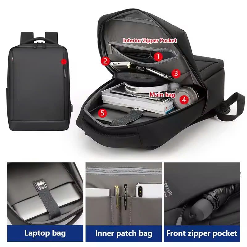 May Balo Laptop Cao Cấp, Chống Nước, Tích Hợp Cổng USB, Dành Cho Mọi Đối Tượng Theo Yêu Cầu - BL2413