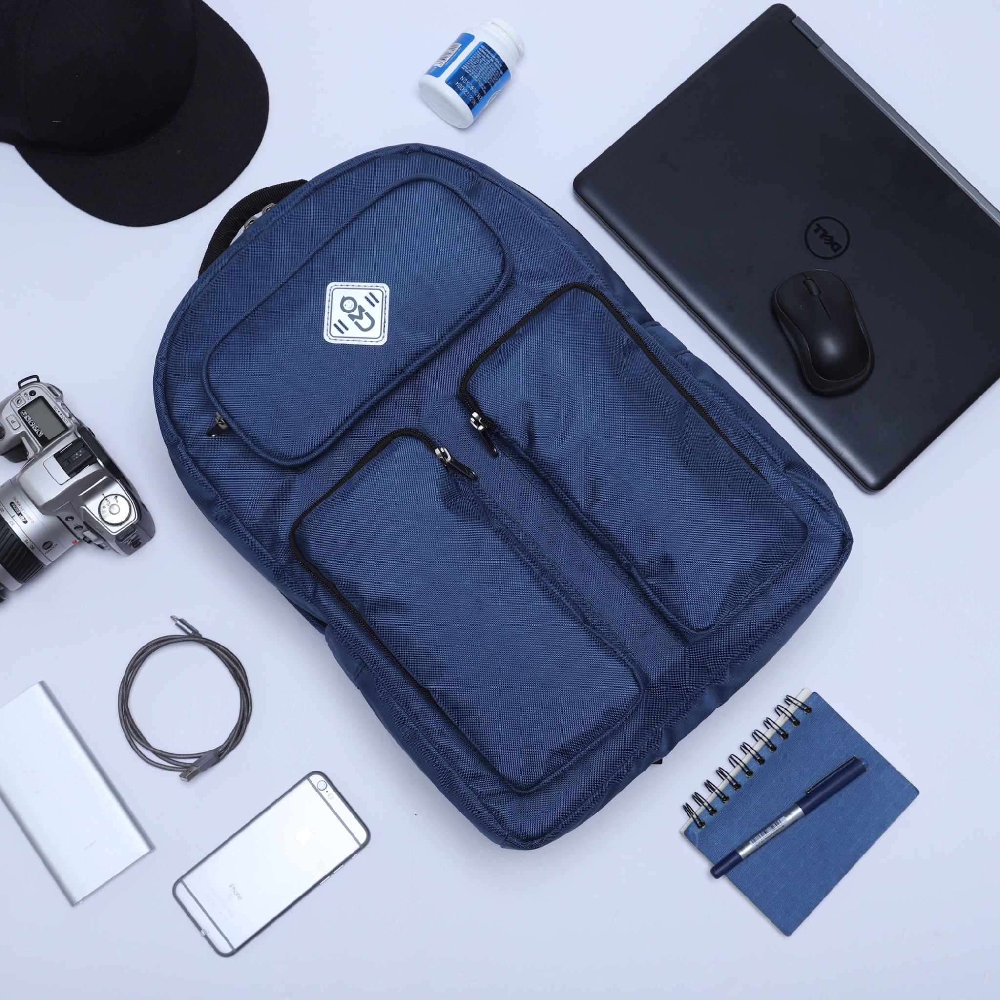 Balo Laptop UMO HUNKY Navy BackPack