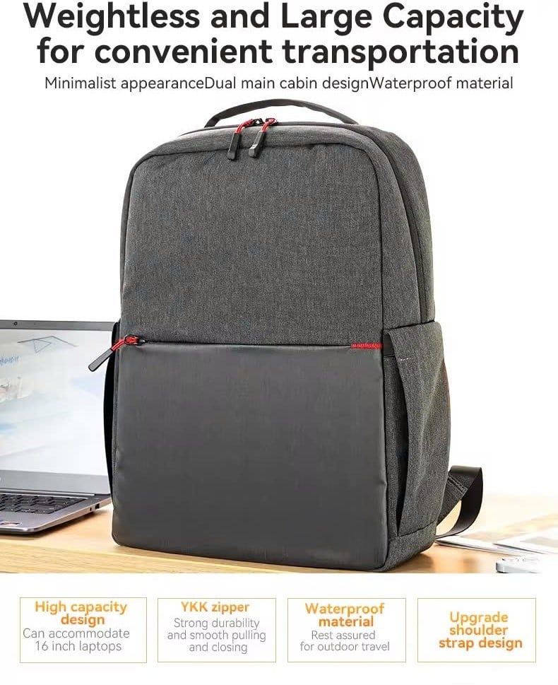 May Balo Laptop Thiết Kế Nhẹ, Dung Tích Lớn, Kèm Khoá Kéo, Đệm Mềm Mại Theo Yêu Cầu - BL2414