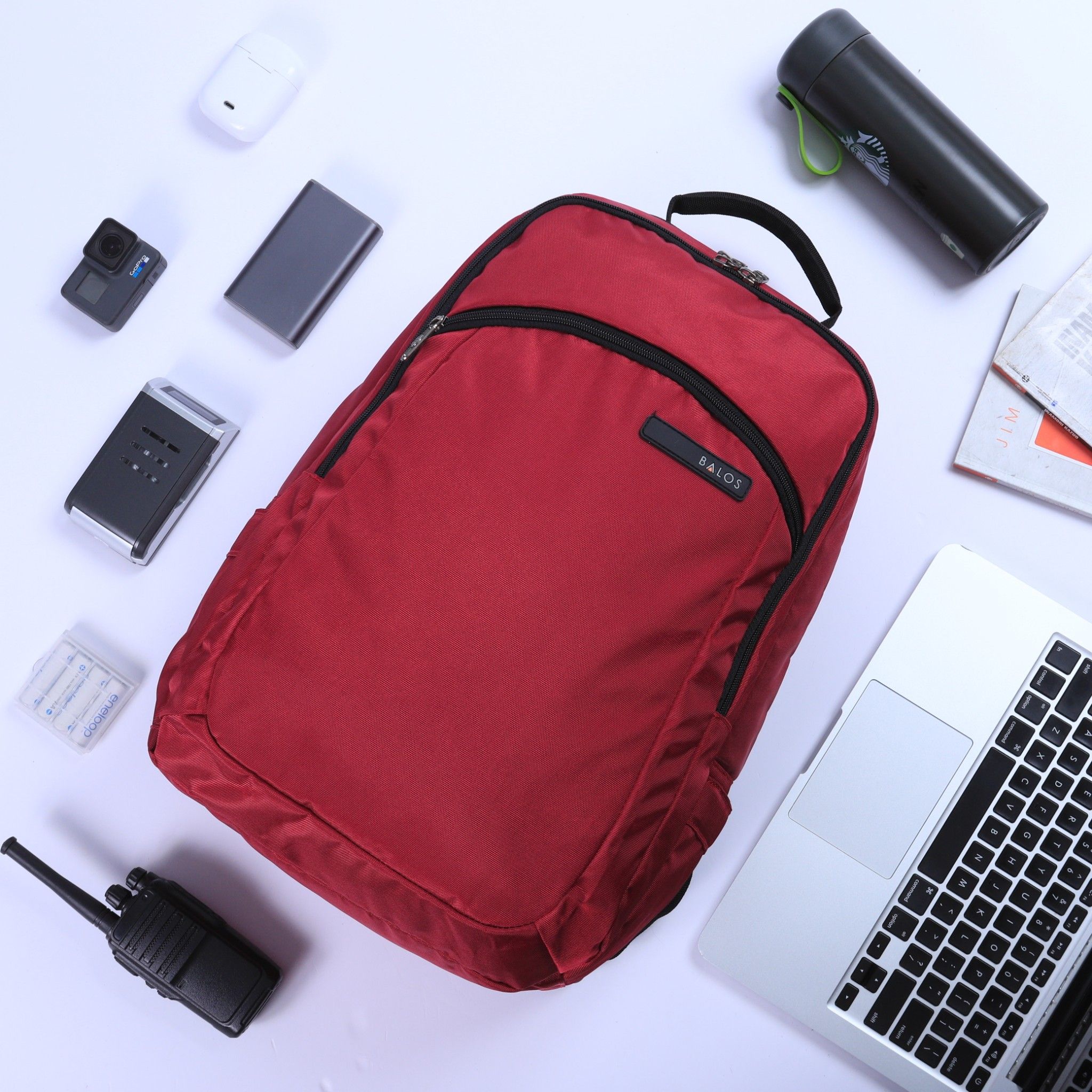  Balos WYNN D.Red Backpack - Balo Laptop 15.6 Inch 