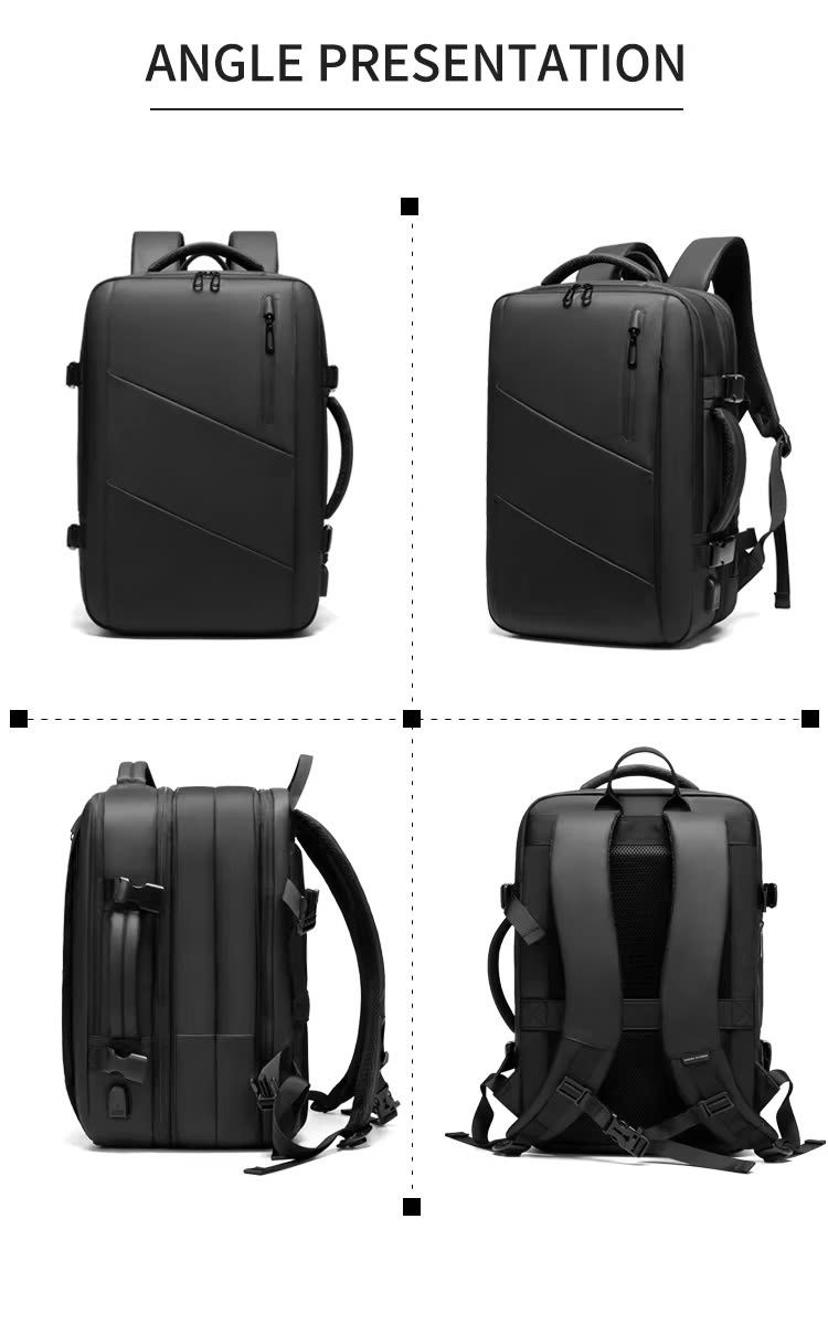May Balo Laptop Thông Minh Dung Lượng Lớn, Chống Nước, Túi Mở Rộng, Cổng USB Theo Yêu Cầu - BL24109