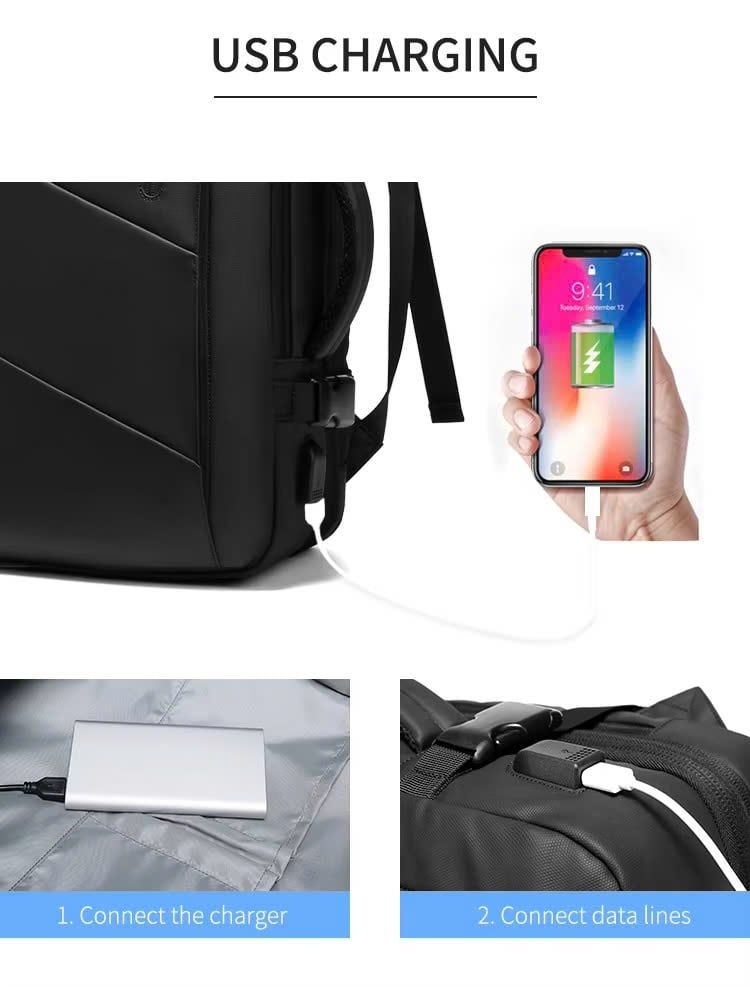 May Balo Laptop Thông Minh Dung Lượng Lớn, Chống Nước, Túi Mở Rộng, Cổng USB Theo Yêu Cầu - BL24109