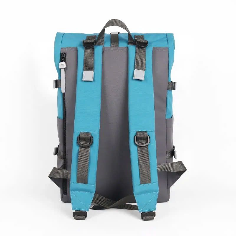 May Balo học sinh và du lịch cuộn tái chế Canvas khaki xanh theo yêu cầu - BL2464