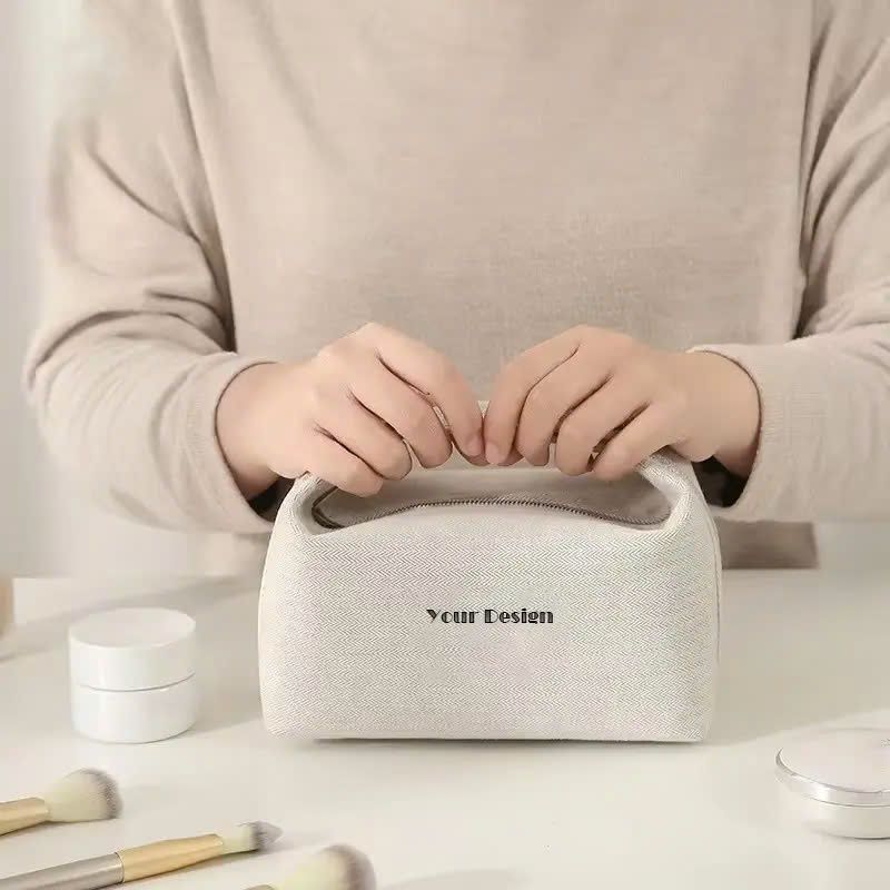 May Túi đựng mỹ phẩm vải Canvas theo yêu cầu - BL2481