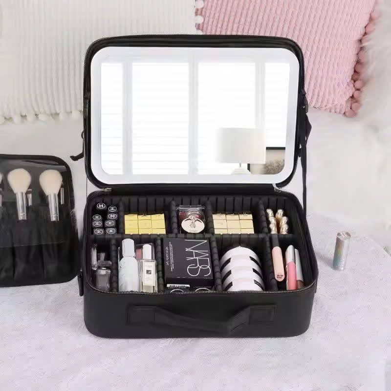 May Túi Trang Điểm Đa Năng Màu Hồng, Tùy Chỉnh Logo Theo Yêu Cầu - TD2408
