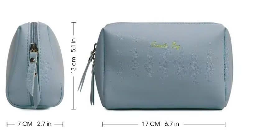 May Túi Trang Điểm Da Vegan Cao Cấp, Tùy Chỉnh Logo, Kích Thước Theo Yêu Cầu - TD2407