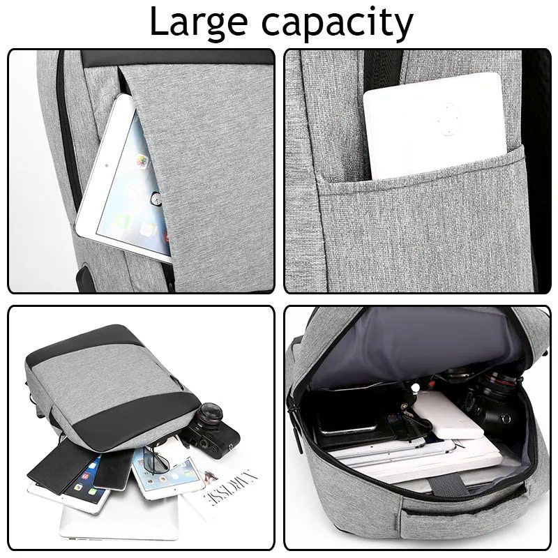 May Balo Laptop 15.6 Inch Chất Liệu Da Cao Cấp, Cổng Sạc USB Theo Yêu Cầu - BL2447