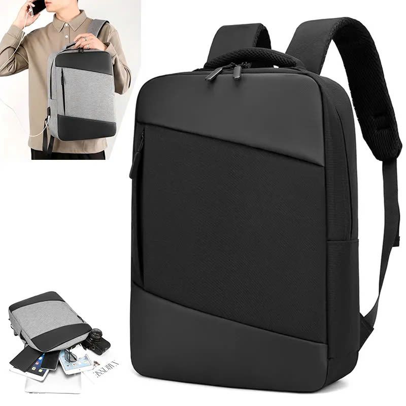 May Balo Laptop 15.6 Inch Chất Liệu Da Cao Cấp, Cổng Sạc USB Theo Yêu Cầu - BL2447