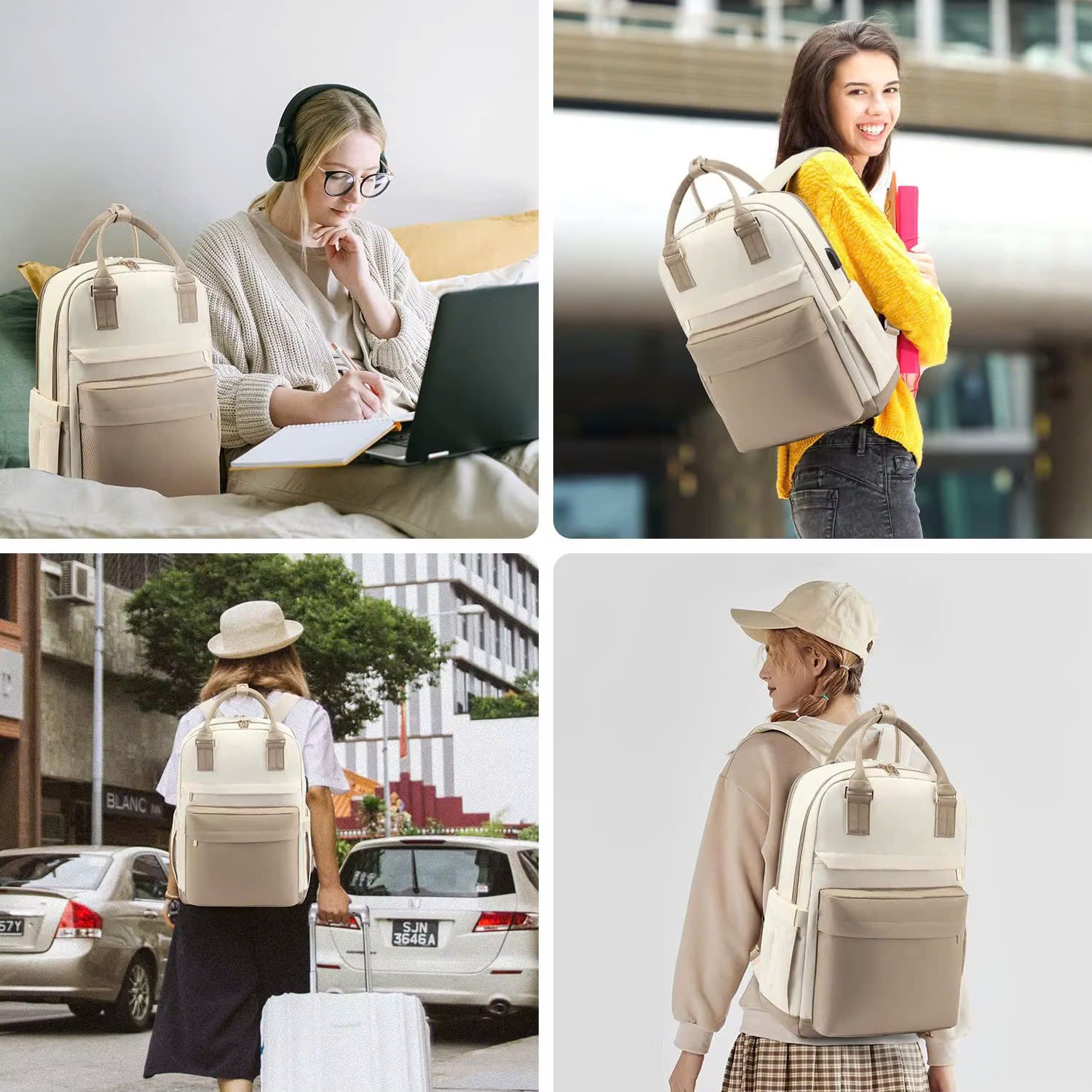 May Balo Máy Tính Xách Tay Cỡ Lớn Tùy Chỉnh - Balo Du Lịch Nam Nữ Nhẹ Gọn - BL24124