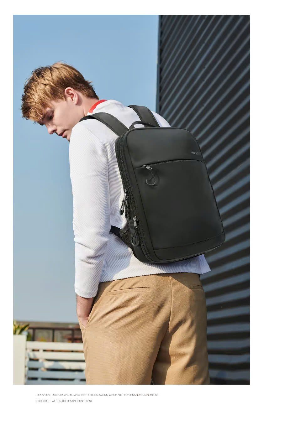 May Balo Mỏng Gọn Mở Rộng Đựng Laptop 15.6 inch Phù Hợp Du Lịch và Học Tập Theo Yêu Cầu - BL2498