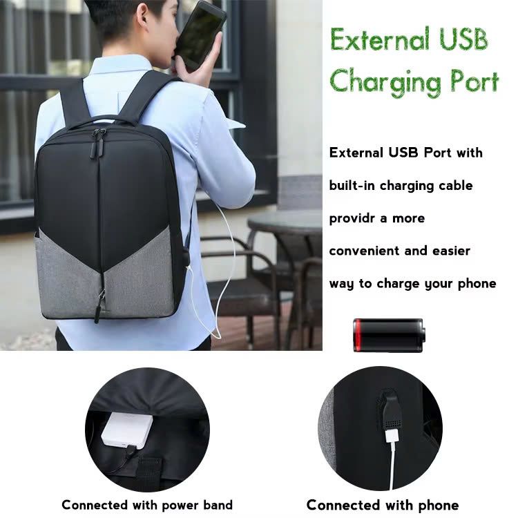 May Balo Laptop Có Cổng Sạc Thông Minh, Dành Cho Máy Tính 15.6 Inch Theo Yêu Cầu - BL2450