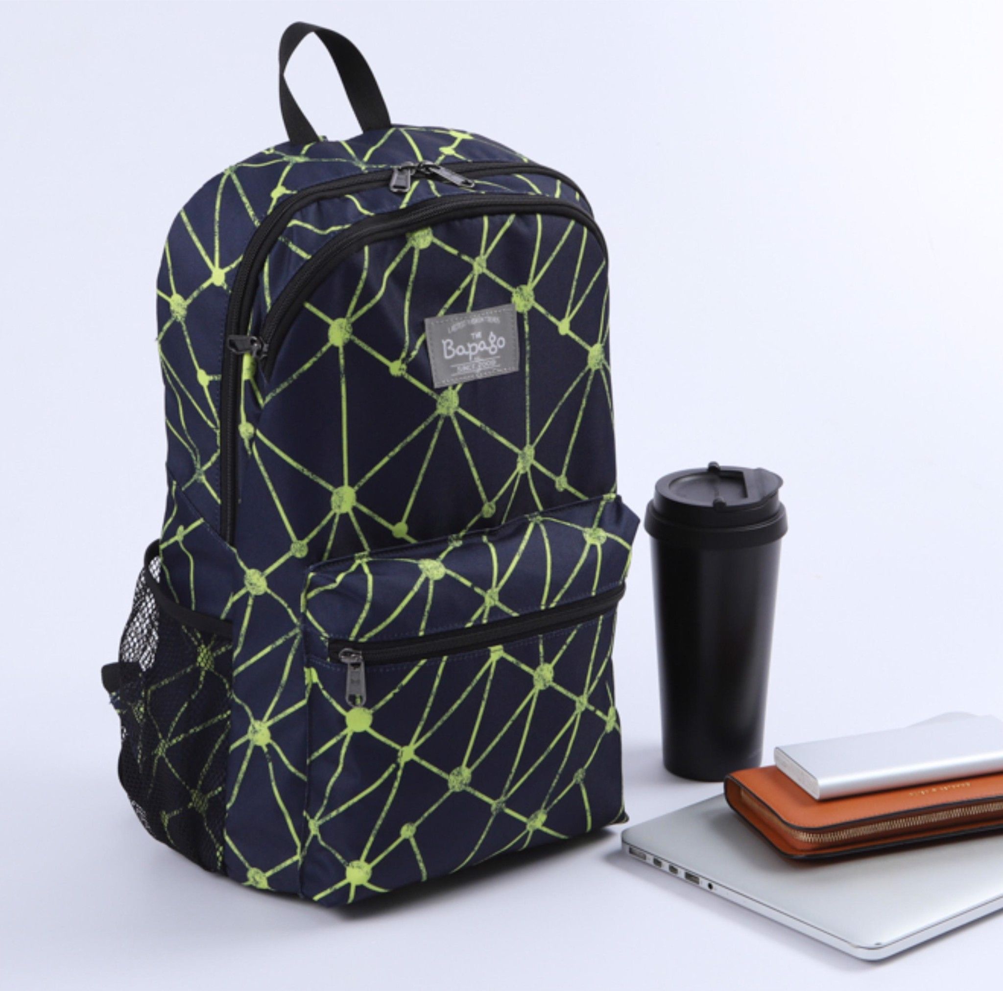 Balos AKIRA Navy/Green Backpack - Balo Thời Trang
