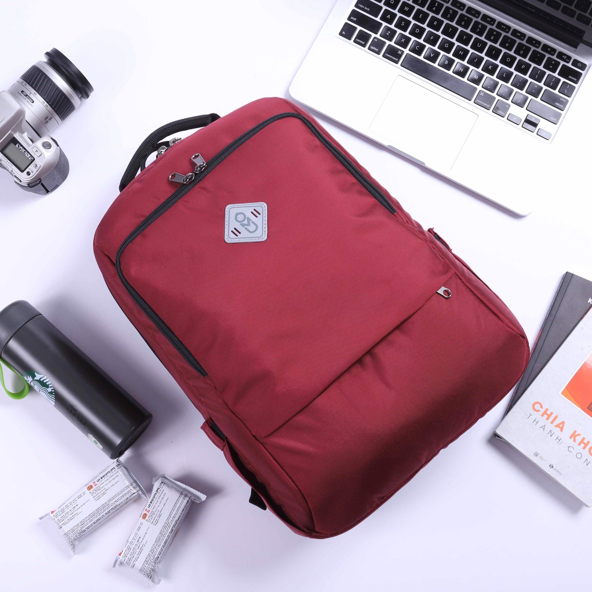  UMO TANO BackPack D.Red- Balo Laptop Cao Cấp 