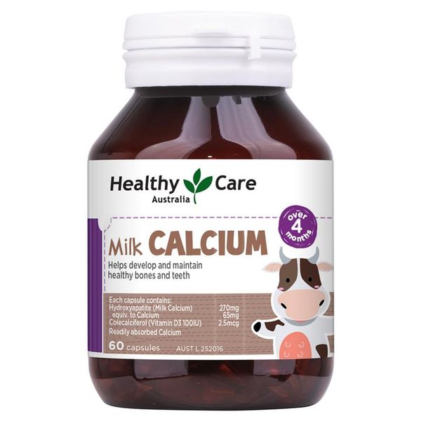 Viên Uống Milk Calcium Cho Bé Healthy Care 60 Viên