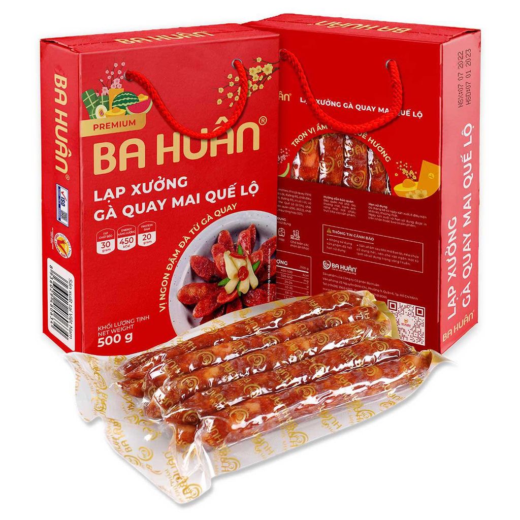 Lạp Xưởng Gà Quay Mai Quế Lộ Ba Huân - 500G