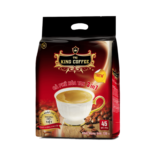 Cà Phê Hòa Tan King Coffee 3 in 1 - Túi 45 gói