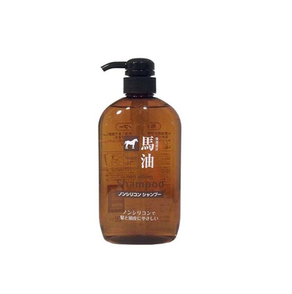 Dầu Gội Mỡ Ngựa Kumano Horse Oil Non Silicone 600ml Nhật Bản