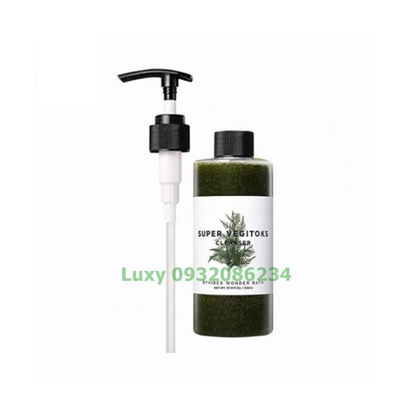 Sữa Rửa Mặt Rau Củ Hàn Quốc Super Vegitoks Cleanser - Màu Xanh 300ml