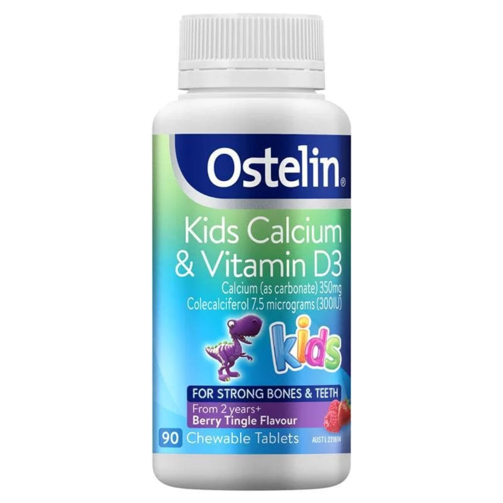 Kẹo Viên Nhai Ostelin Kids Calcium & Vitamin D3 Cho Bé 90 viên - Úc