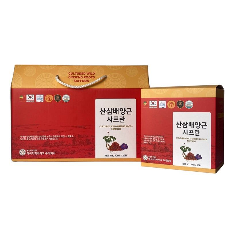 Nước Hồng Sâm Núi Saffron Hàn Quốc - 70ml x 20 Gói