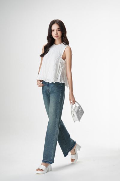  Quần Jersey High Waisted Jeans 