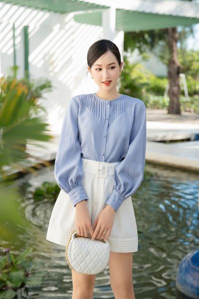  Áo Mina Pleated Shirt 