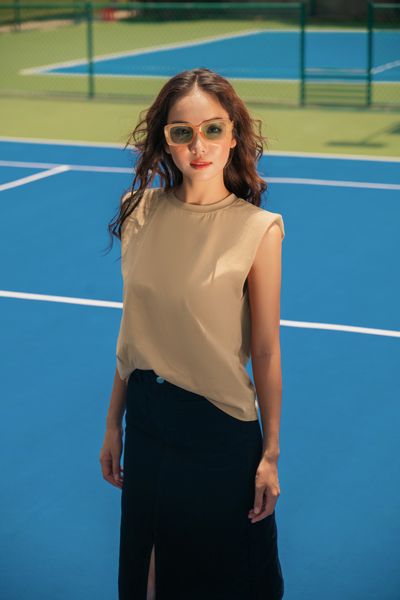  Áo Tank Top In Caramel 