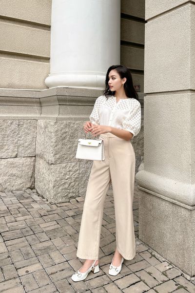  Quần Light Brown Wide Leg Pants 