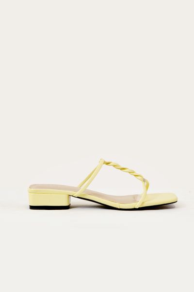  Lemon Cross Line Slipper 