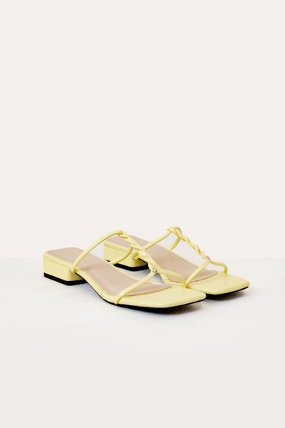  Lemon Cross Line Slipper 