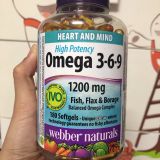 Dầu cá Webber Naturals High Potency Omega 3-6-9 180 viên