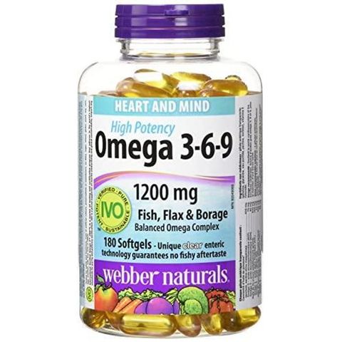 Dầu cá Webber Naturals High Potency Omega 3-6-9 180 viên