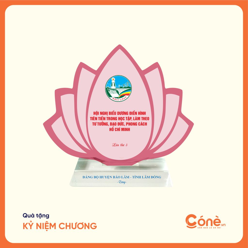 [KNC007] Kỷ Niệm Chương Hình Bông Sen Độc Đáo