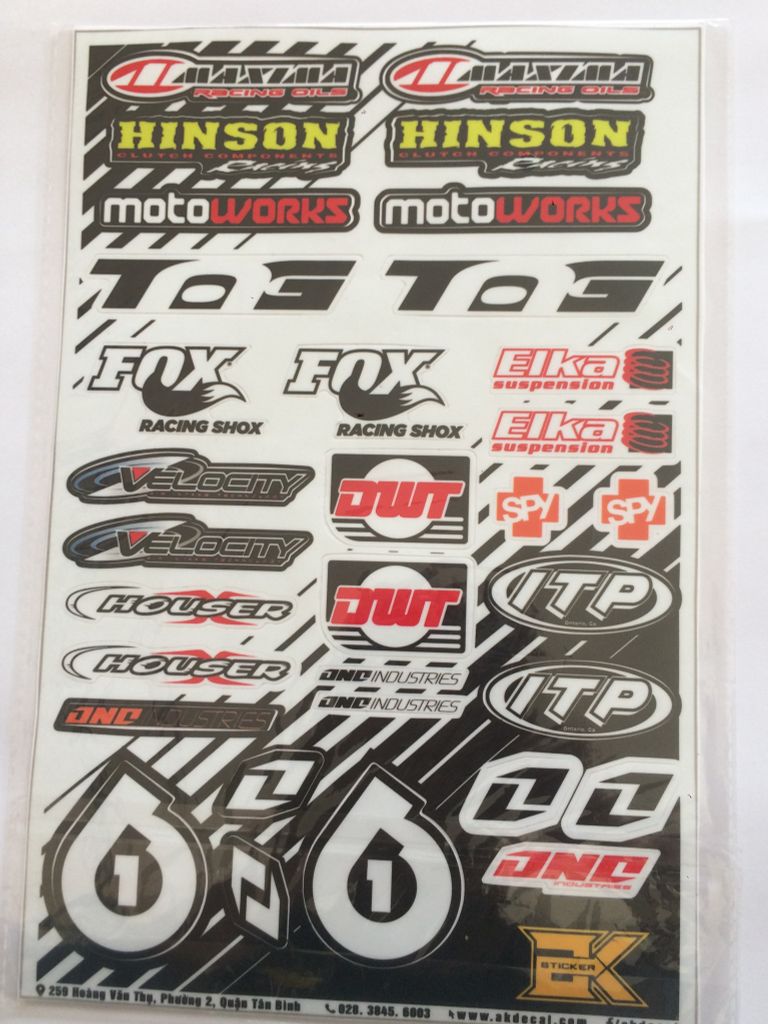 Hình dán sticker khổ A4 - 002