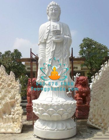 Cung Cấp Tượng Phật Adida Đá Trắng Đẹp Hàng Đầu Đà Nẵng