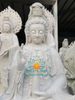 Tượng Phật Bà Quan Âm Ngồi Đá Trắng Non Nước