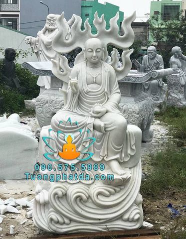 Tượng Phật Địa Tạng Bồ Tát ngồi bằng đá đẹp Đà Nẵng