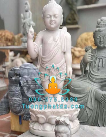 Tượng Đức Phật Đản Sanh Bằng Đá Đẹp Cúng Dường
