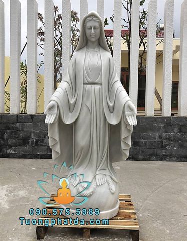 Tượng Đức Mẹ Ban Ơn Bằng Đá Đẹp Tại Sài Gòn