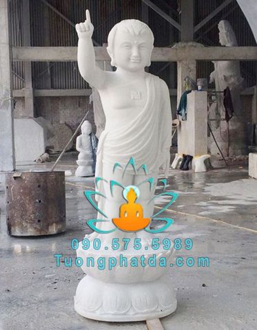 Tượng Phật Đản Sanh Bằng Đá Nguyên Khối