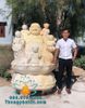 Tượng Phật Di Lặc Ngũ Phúc Bằng Đá Vàng Đẹp Tại Hà Nội
