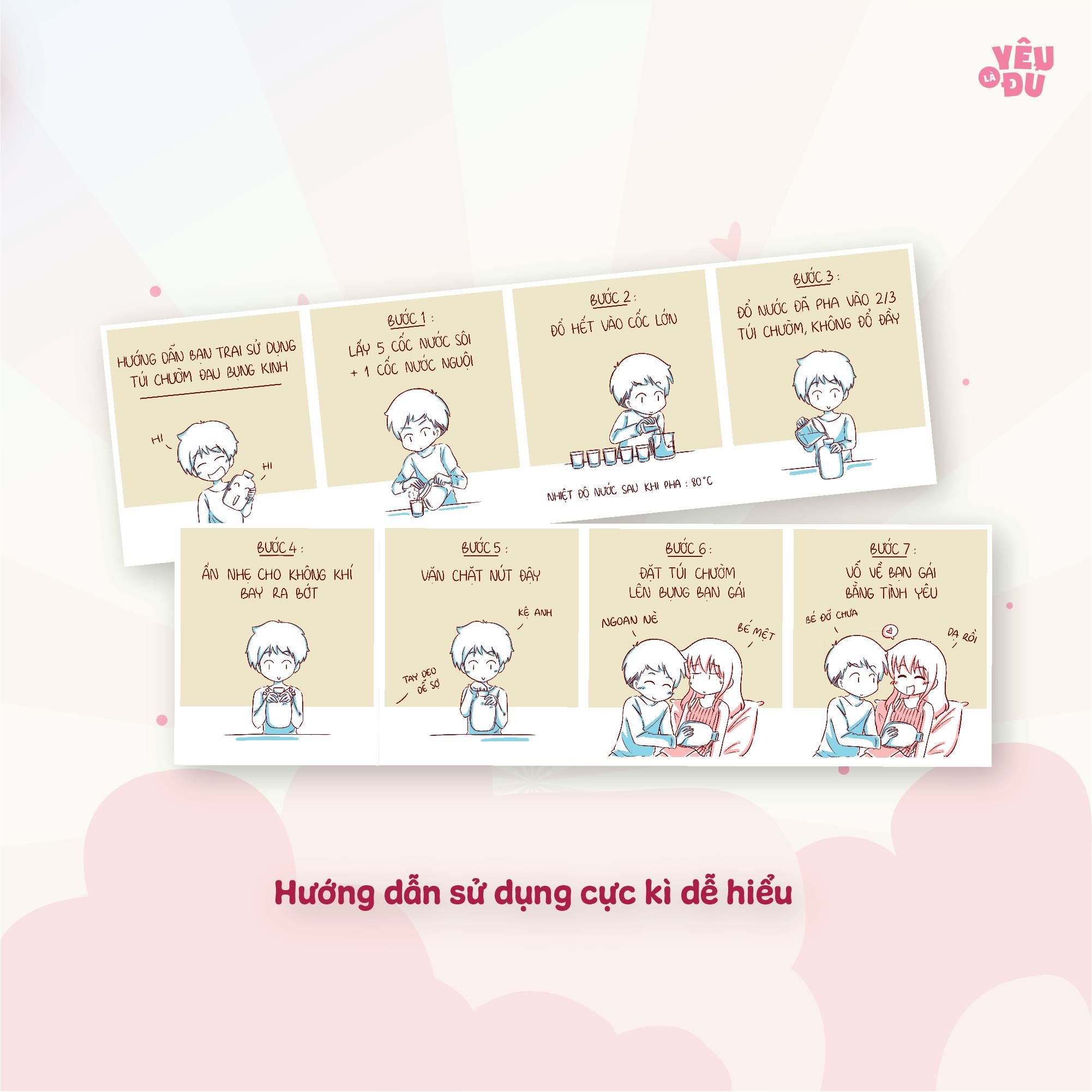 Túi Chườm Bụng Kinh: Thay Anh Chăm Bé Ngày Dâu