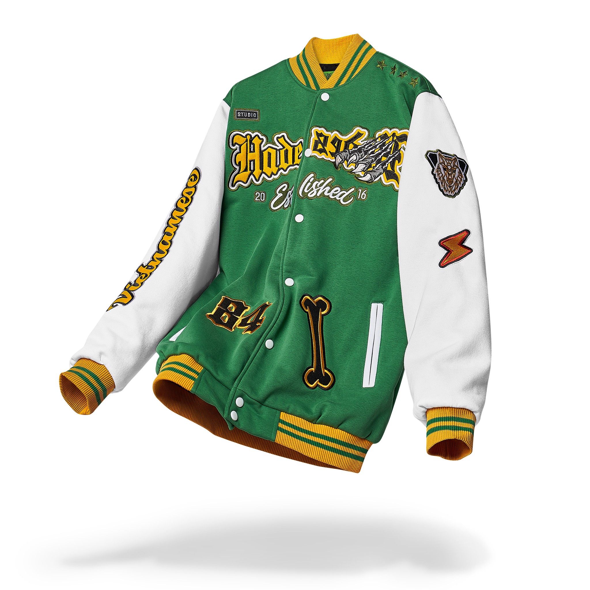 GLORY ROAD GREEN VARSITY JACKET