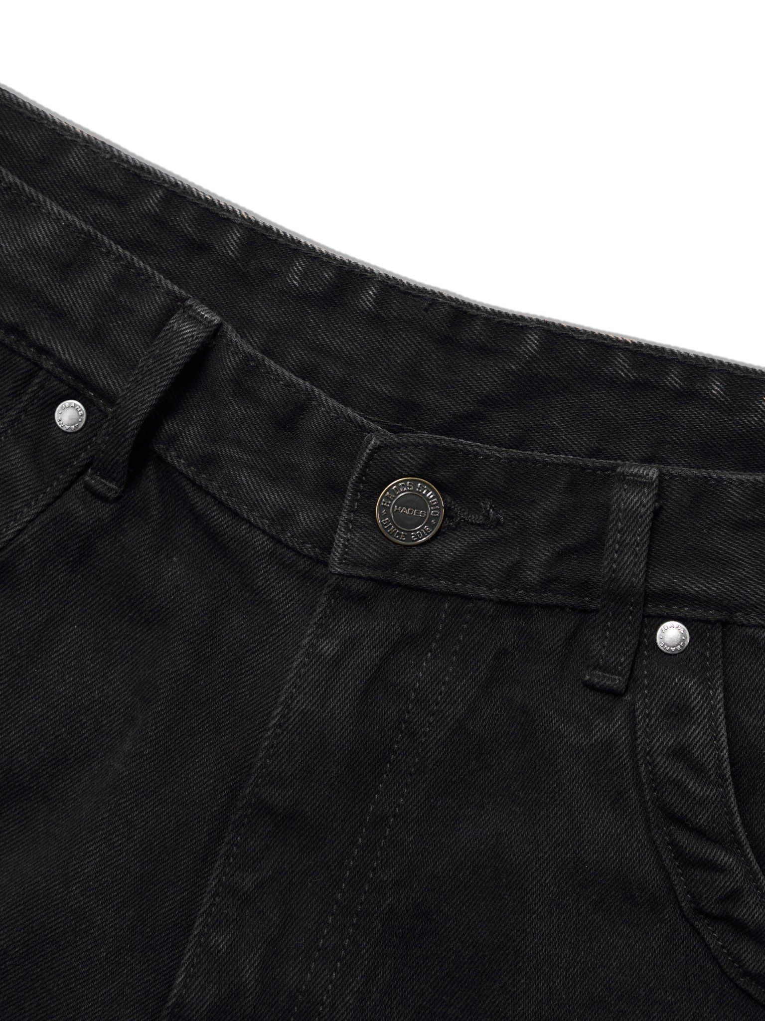 HADES BLACKOUT DISTRESS WASH JEAN SHORTS