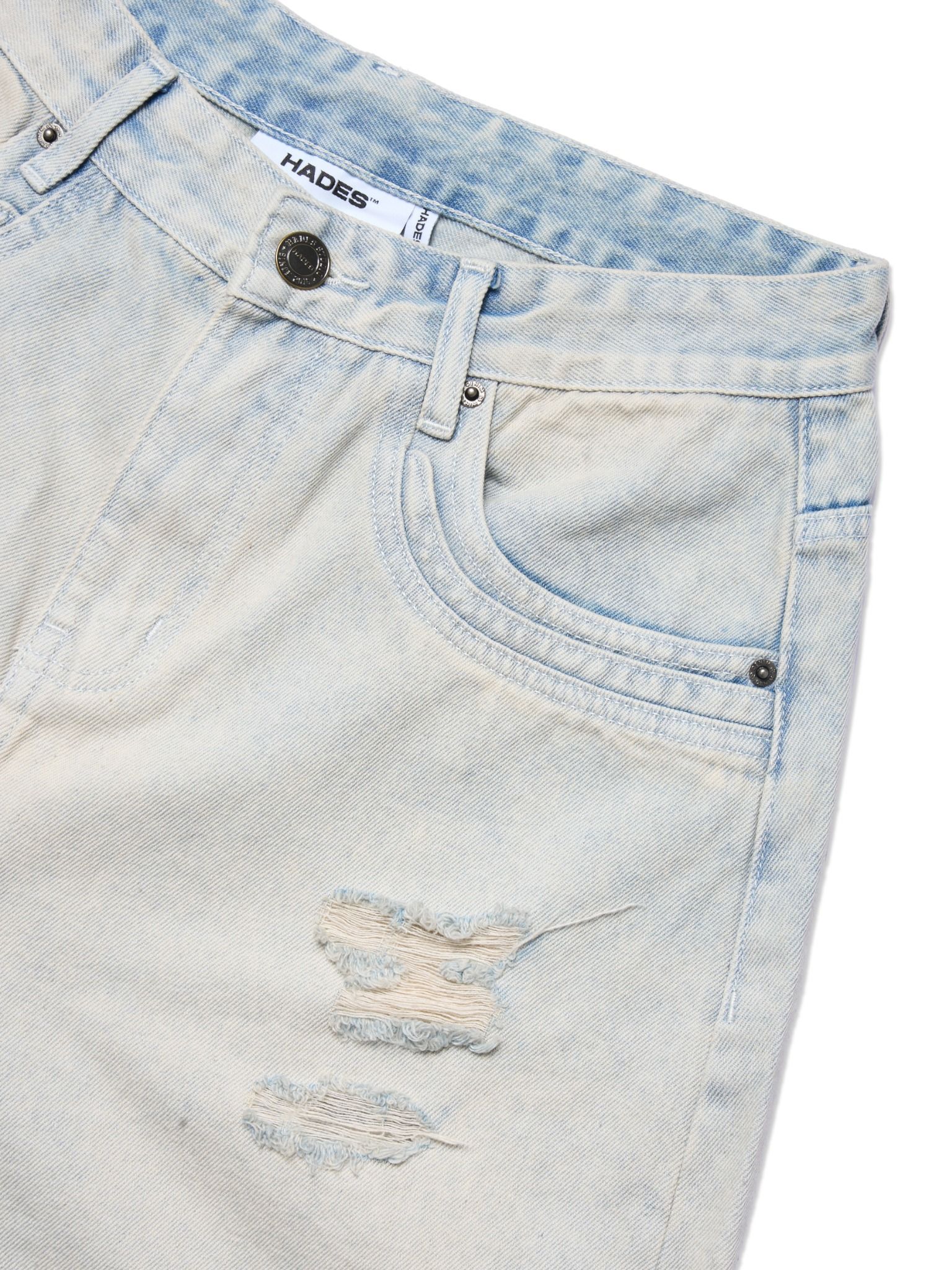 HADES TRIO STAR WASH JEAN SHORTS