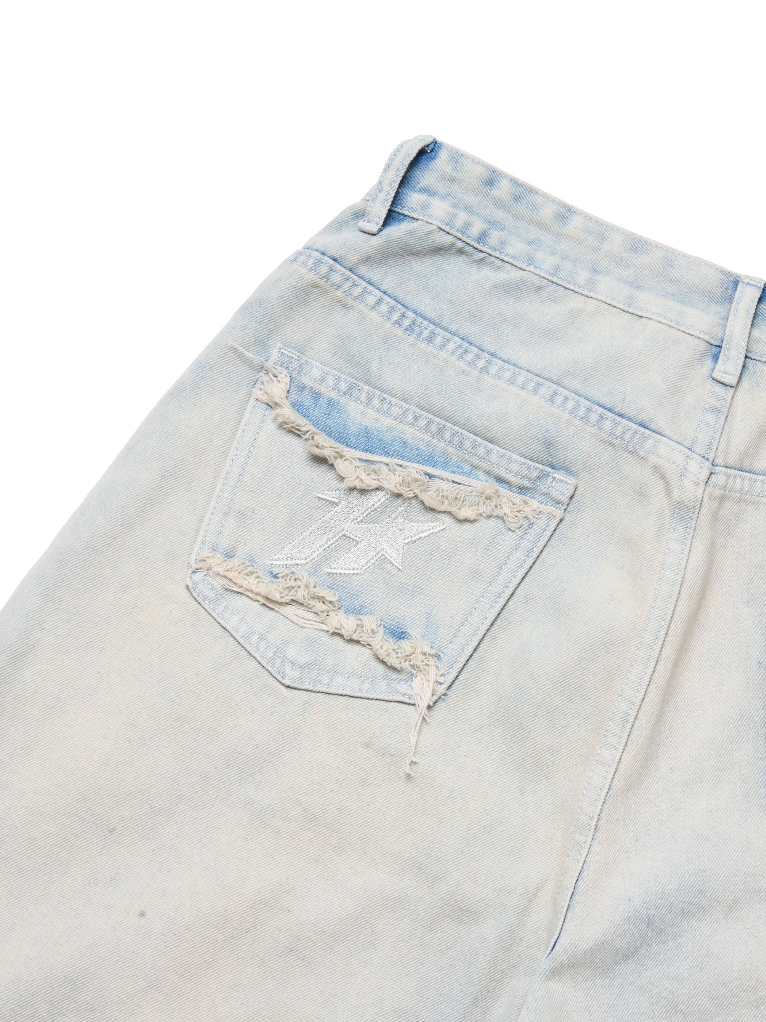 HADES TRIO STAR WASH JEAN SHORTS